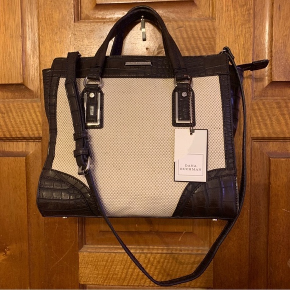 NWT Dana Buchman Top Zip Handbag w/ Crossbody Strap
